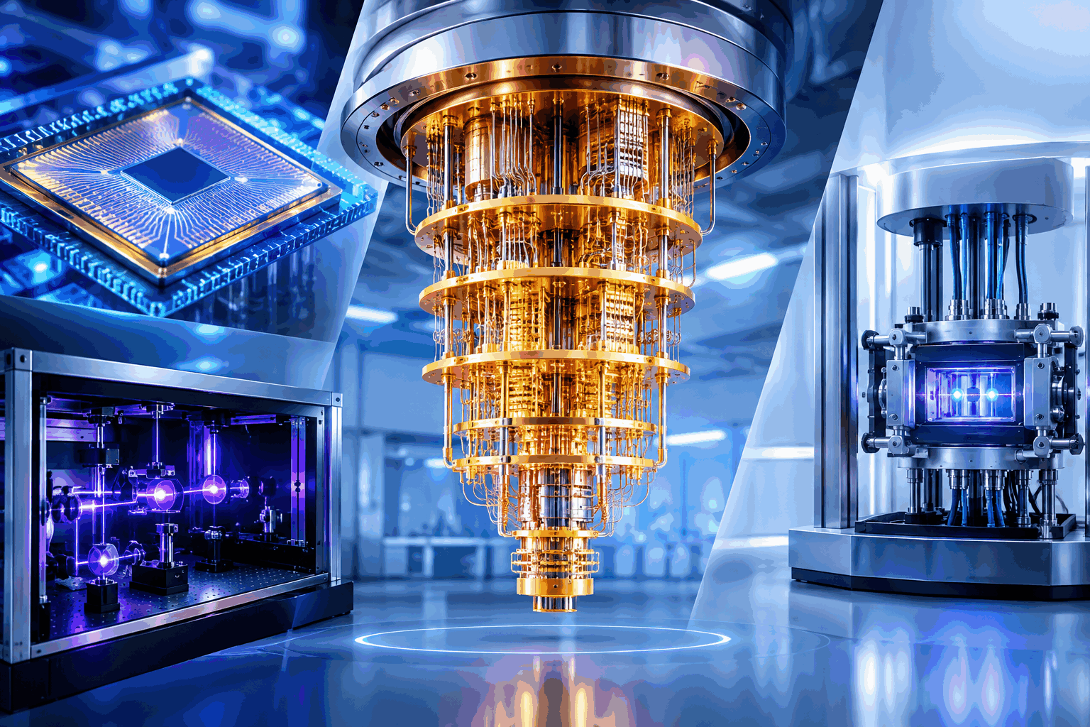 What quantum computers of different technological routes look like.