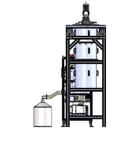 Side view of dilution refrigerator